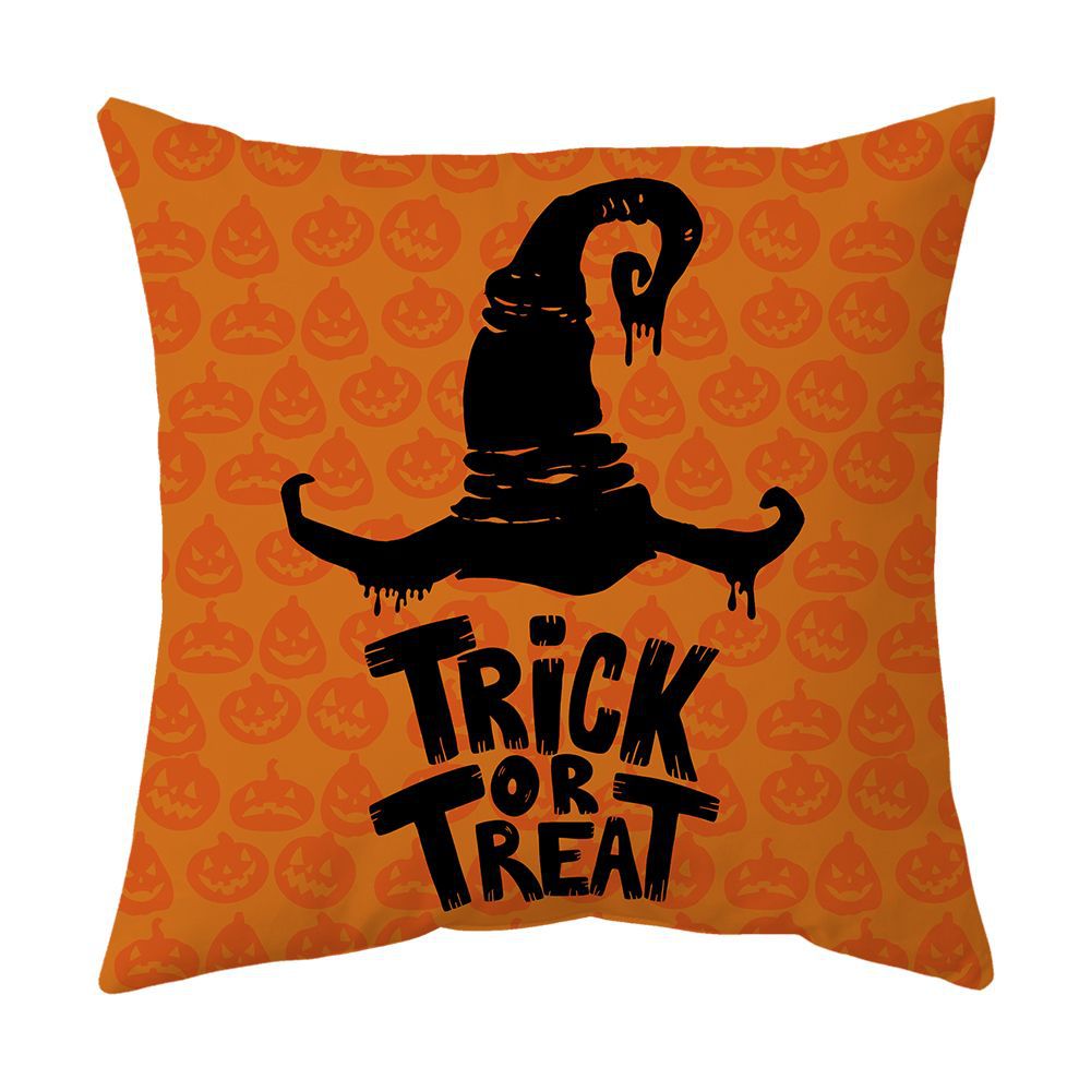 Modern Style Abstract Halloween Pillow Case In Polyester For Home Textiles & Decor