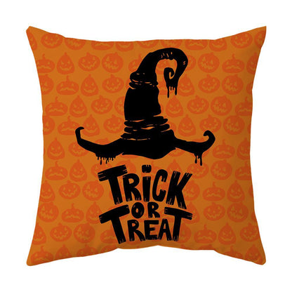 Modern Style Abstract Halloween Pillow Case In Polyester For Home Textiles & Decor