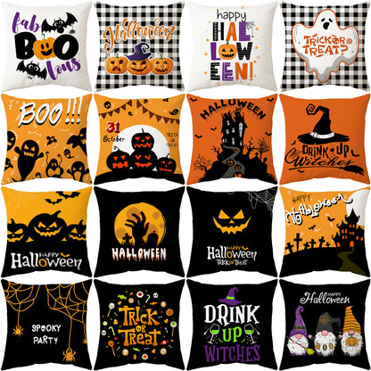 Modern Style Abstract Halloween Pillow Case In Polyester For Home Textiles & Decor