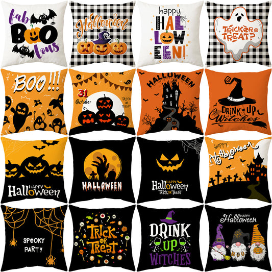 Modern Style Abstract Halloween Pillow Case In Polyester For Home Textiles & Decor