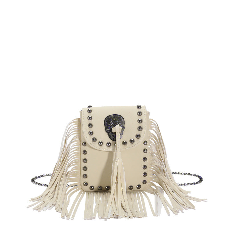 Women’s Square Shoulder Bag With Rivet Detail, Single Shoulder Strap, Perfect For Summer