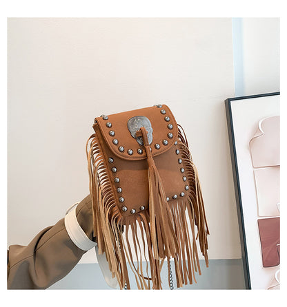 Women’s Square Shoulder Bag With Rivet Detail, Single Shoulder Strap, Perfect For Summer