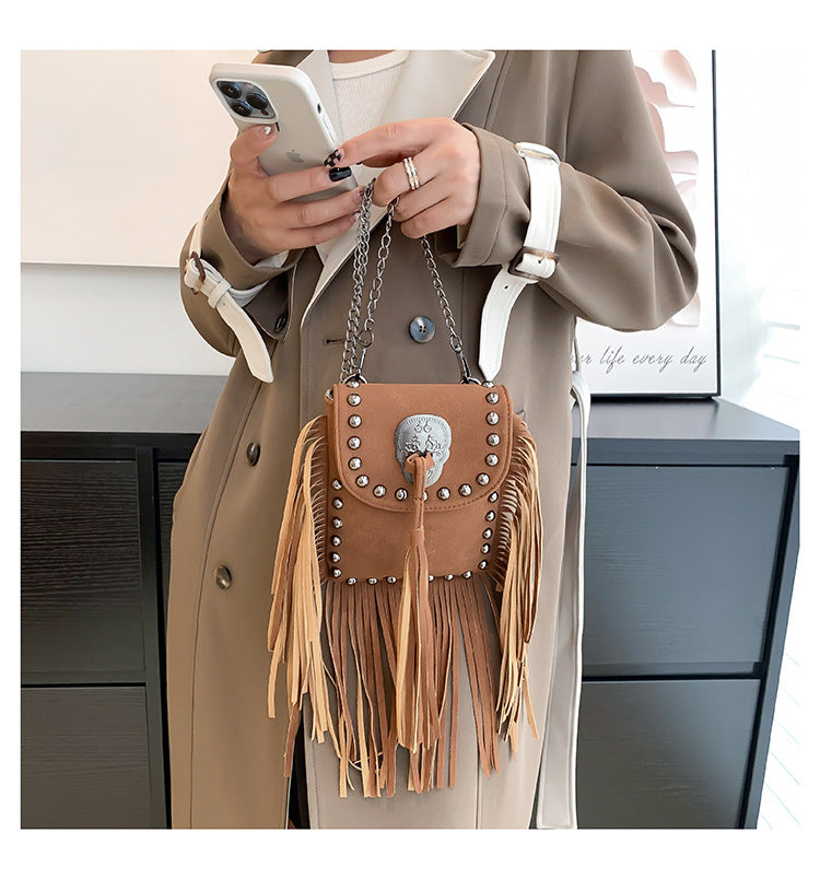 Women’s Square Shoulder Bag With Rivet Detail, Single Shoulder Strap, Perfect For Summer