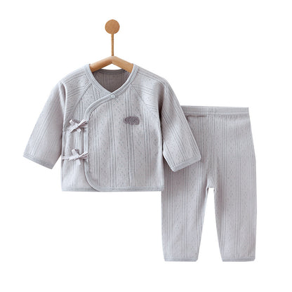 Solid Color Cotton Children's Underwear Set For Babies 0-2 Years, Warm 2 Pieces