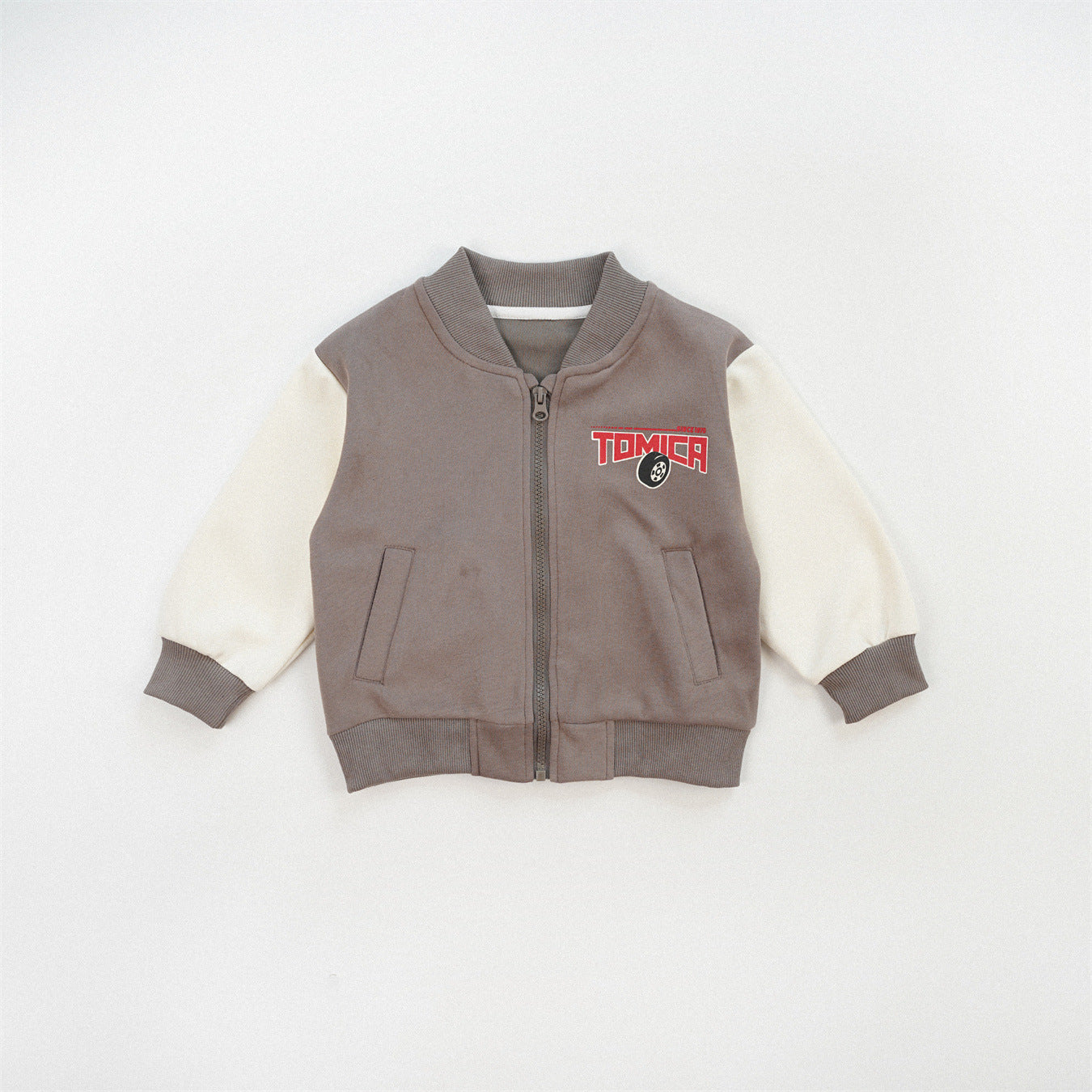 Color Block Sport Jacket For Boys In Navy Blue, Made With Over 70% Cotton, Baby Size 12-18M