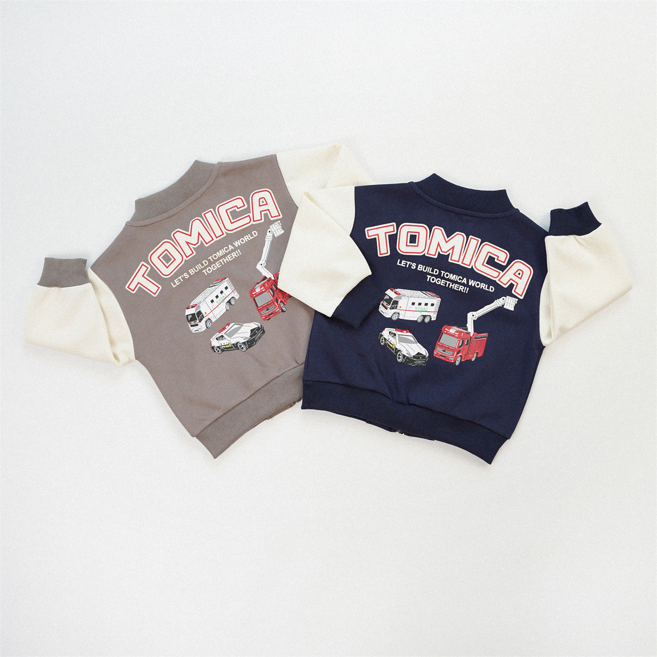 Color Block Sport Jacket For Boys In Navy Blue, Made With Over 70% Cotton, Baby Size 12-18M