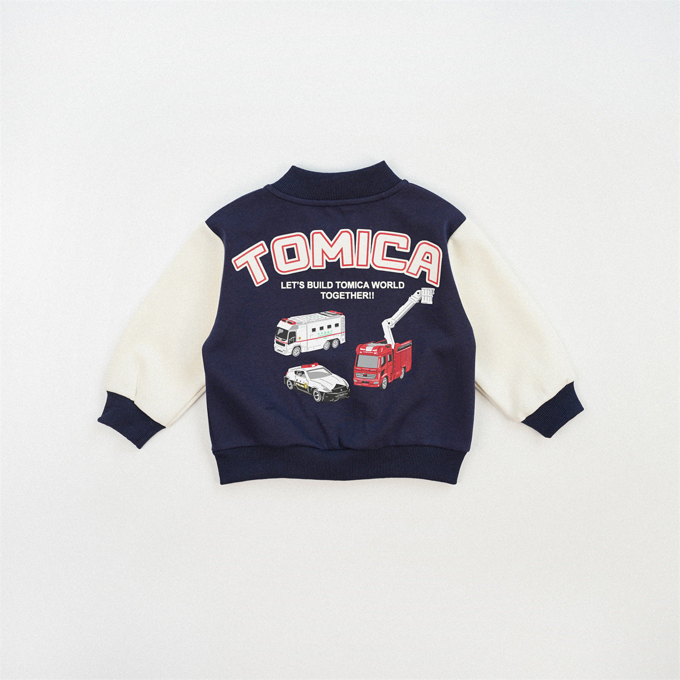 Color Block Sport Jacket For Boys In Navy Blue, Made With Over 70% Cotton, Baby Size 12-18M