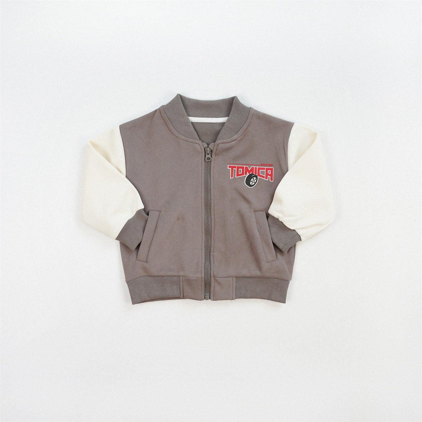 Color Block Sport Jacket For Boys In Navy Blue, Made With Over 70% Cotton, Baby Size 12-18M
