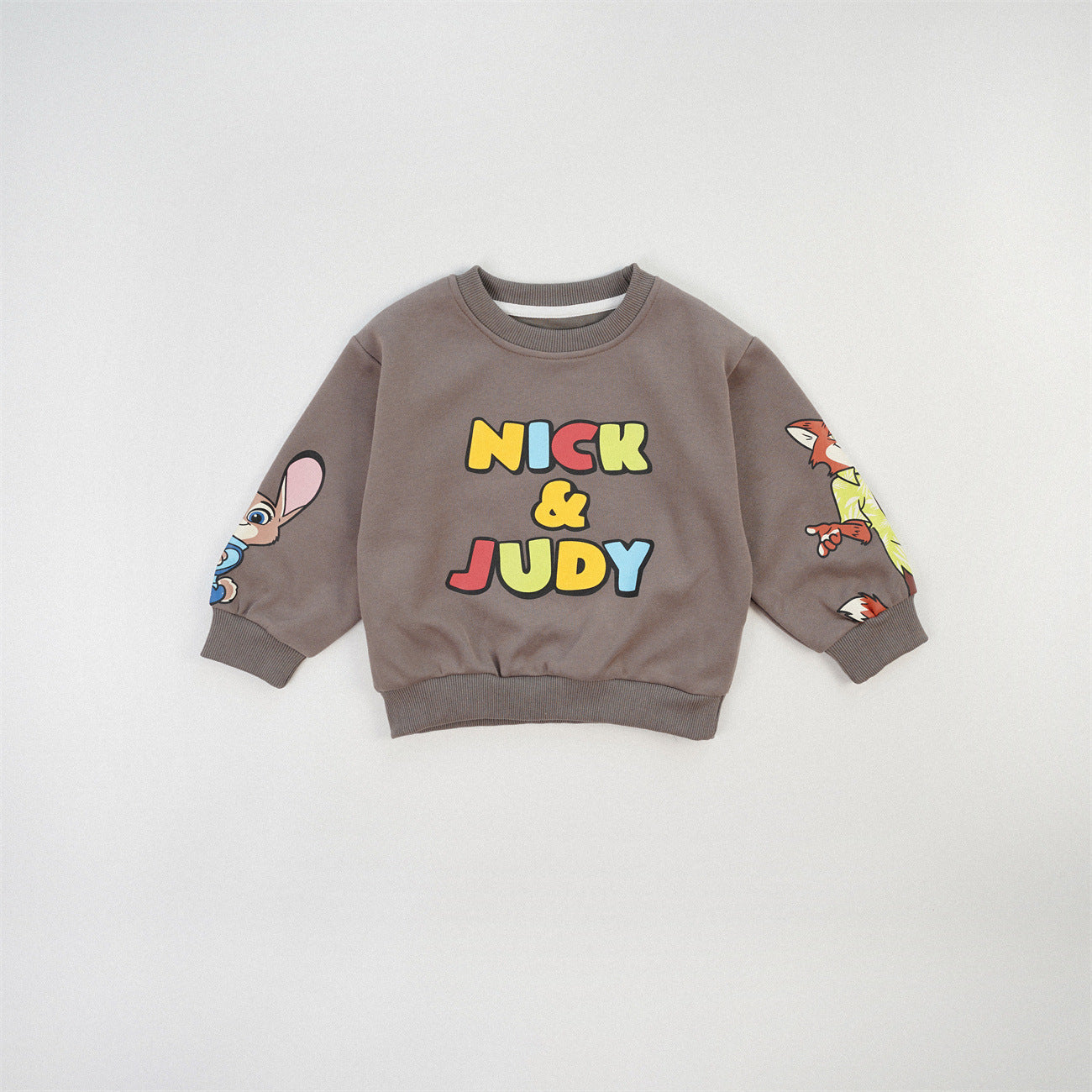 Cute Rabbit Children's Sweatshirt In Red With Round Neck And Long Sleeve, Made From Over 70% Cotton Featuring Pullover Design