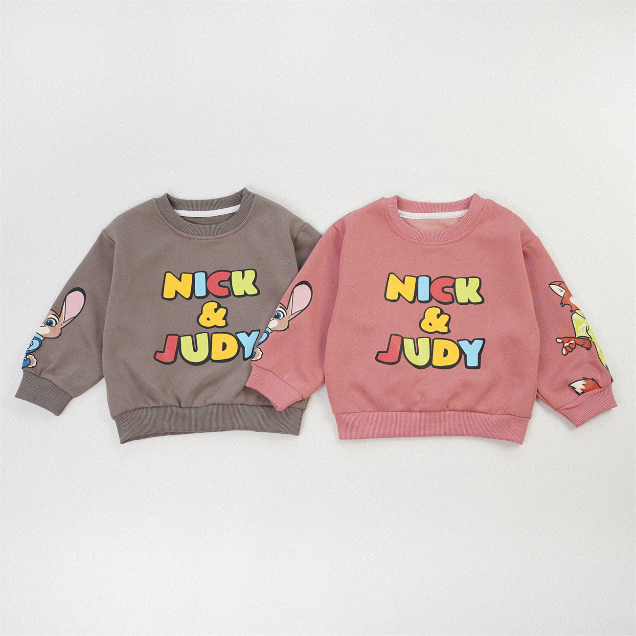 Cute Rabbit Children's Sweatshirt In Red With Round Neck And Long Sleeve, Made From Over 70% Cotton Featuring Pullover Design