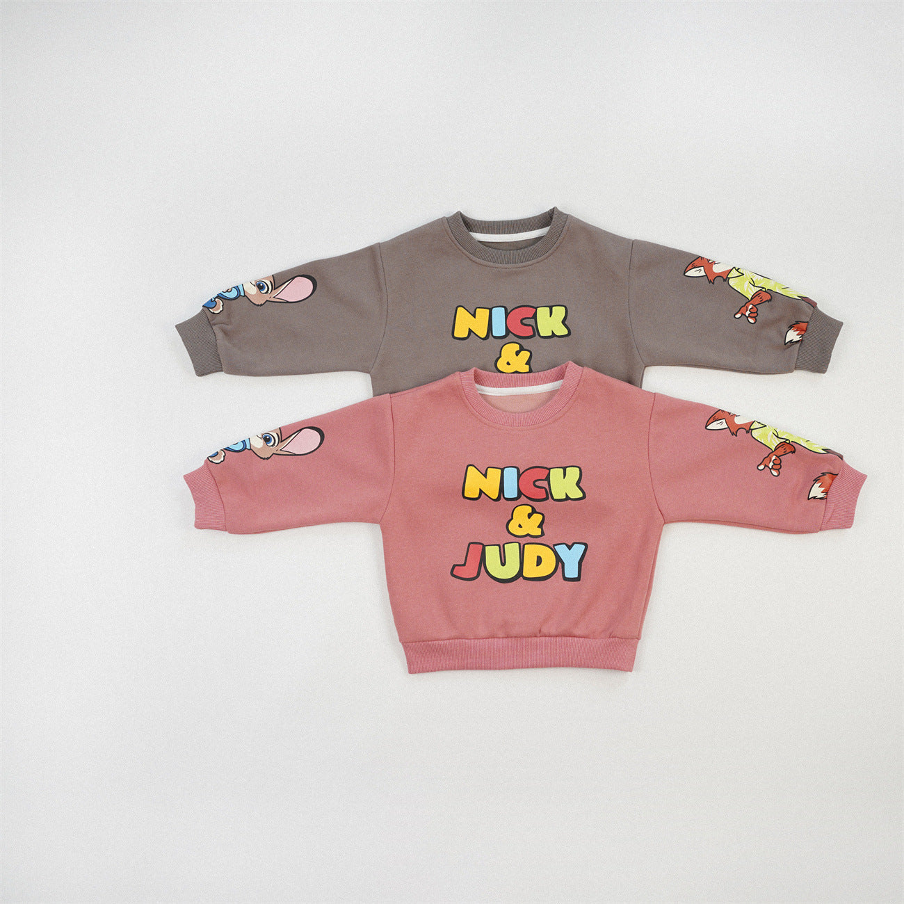 Cute Rabbit Children's Sweatshirt In Red With Round Neck And Long Sleeve, Made From Over 70% Cotton Featuring Pullover Design