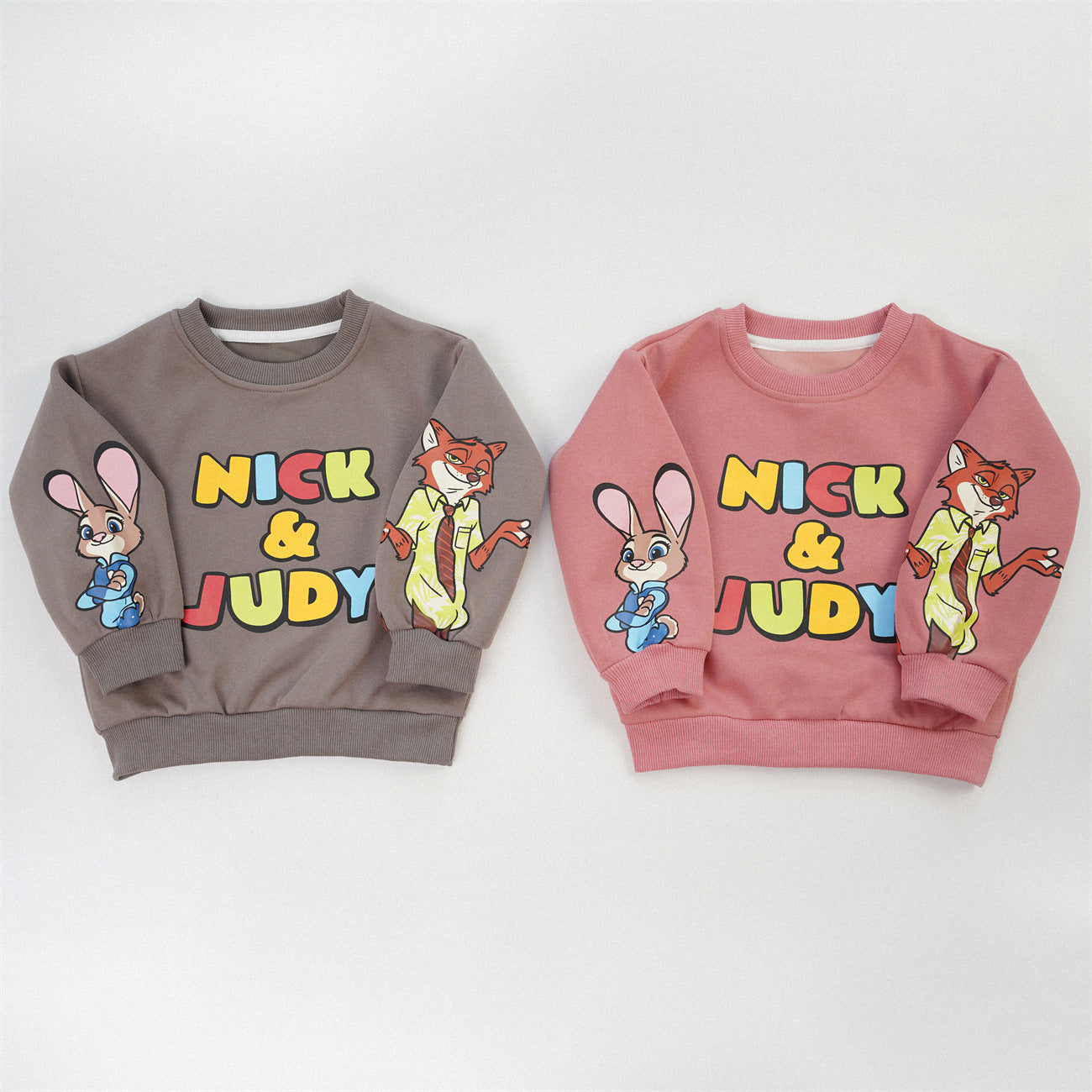 Cute Rabbit Children's Sweatshirt In Red With Round Neck And Long Sleeve, Made From Over 70% Cotton Featuring Pullover Design