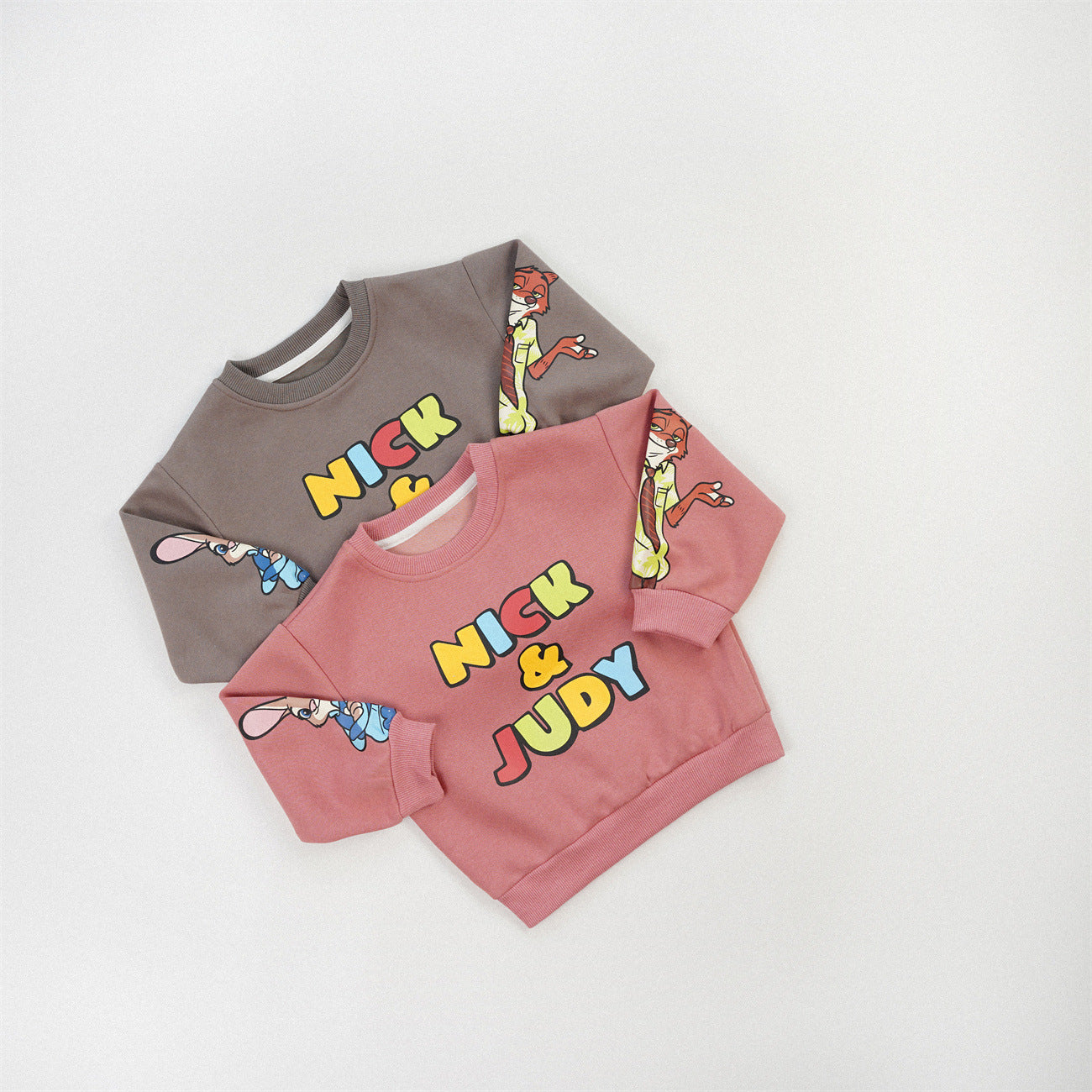 Cute Rabbit Children's Sweatshirt In Red With Round Neck And Long Sleeve, Made From Over 70% Cotton Featuring Pullover Design