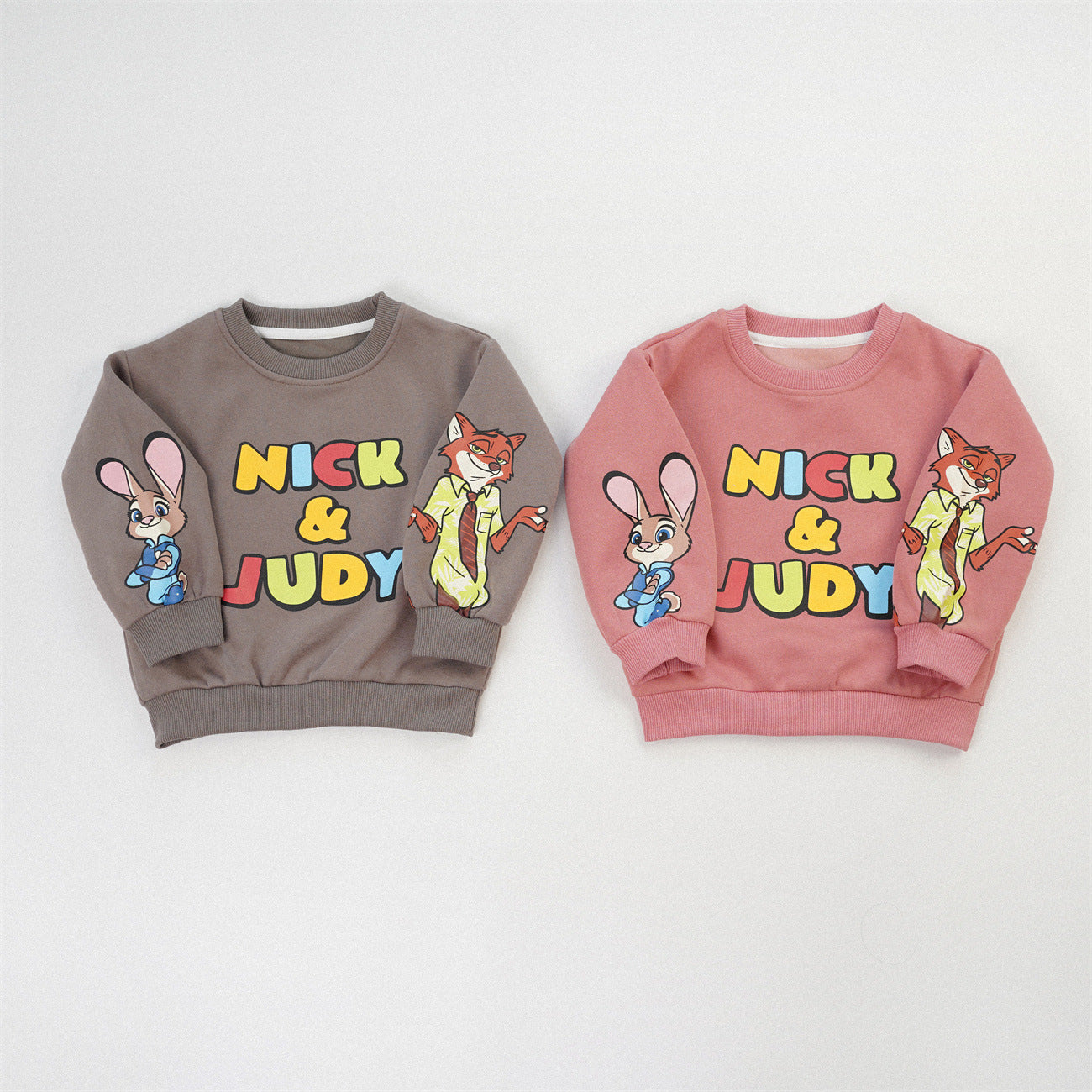 Cute Rabbit Children's Sweatshirt In Red With Round Neck And Long Sleeve, Made From Over 70% Cotton Featuring Pullover Design