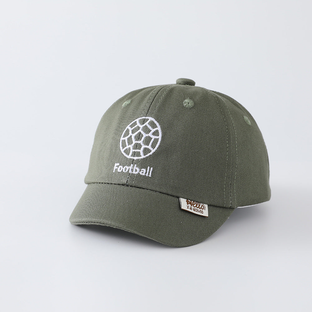 Children's Unisex Commute Baseball Cap In Green Featuring Jacquard Craft With Cotton Polyester Fabric