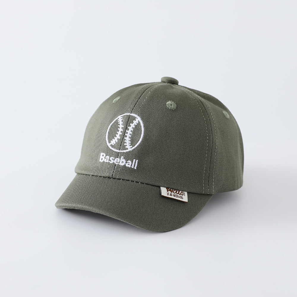 Children's Unisex Commute Baseball Cap In Green Featuring Jacquard Craft With Cotton Polyester Fabric