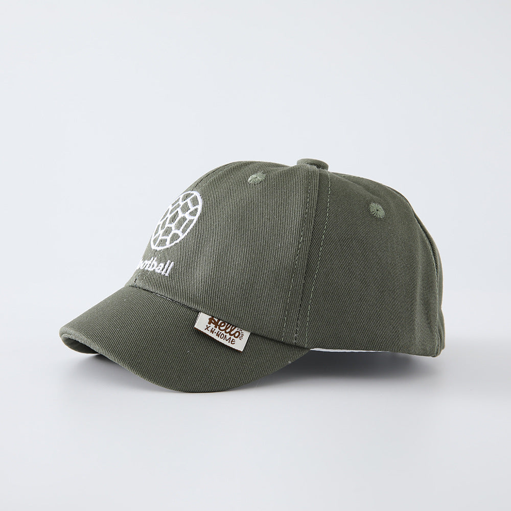 Children's Unisex Commute Baseball Cap In Green Featuring Jacquard Craft With Cotton Polyester Fabric