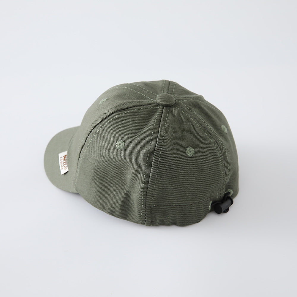 Children's Unisex Commute Baseball Cap In Green Featuring Jacquard Craft With Cotton Polyester Fabric