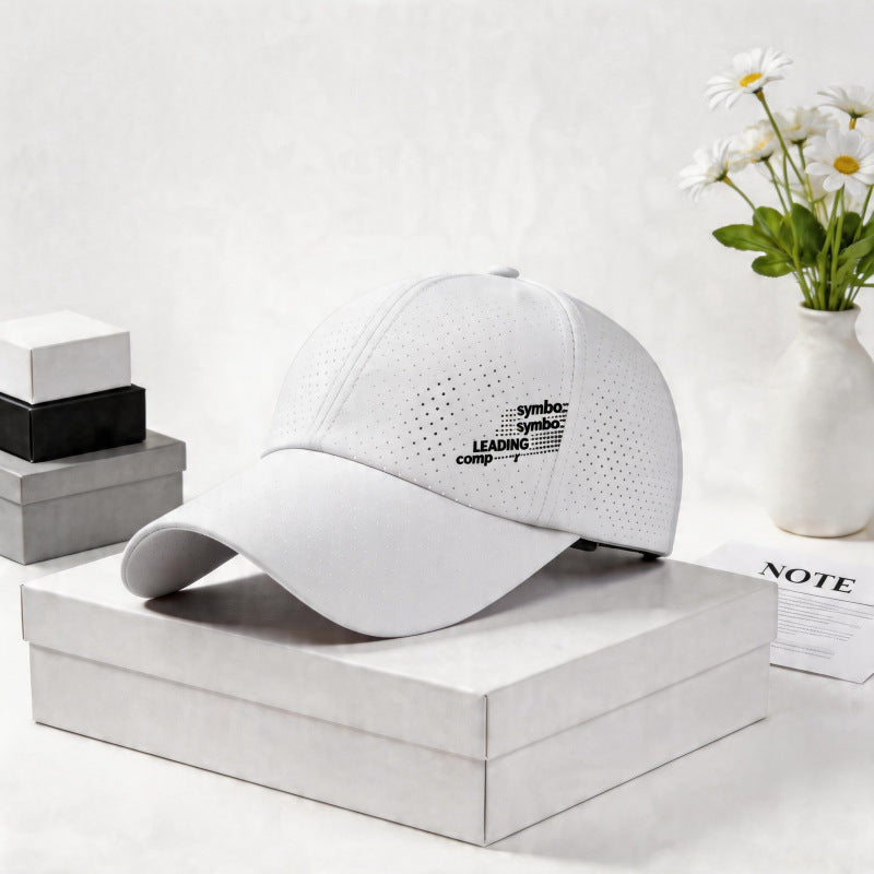 Unisex Sport Baseball Cap With Curved Brim, UV Protection, Made Of Polyester Featuring Gauze Craft