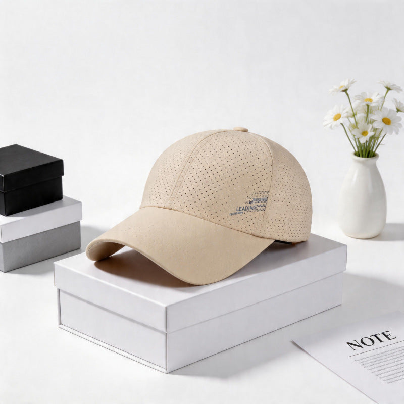 Unisex Sport Baseball Cap With Curved Brim, UV Protection, Made Of Polyester Featuring Gauze Craft