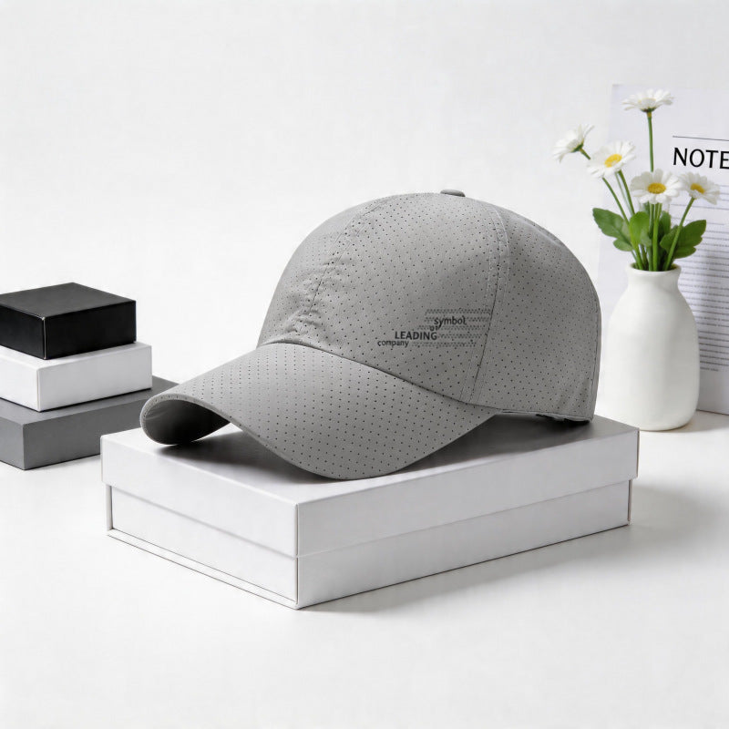 Unisex Sport Baseball Cap With Curved Brim, UV Protection, Made Of Polyester Featuring Gauze Craft