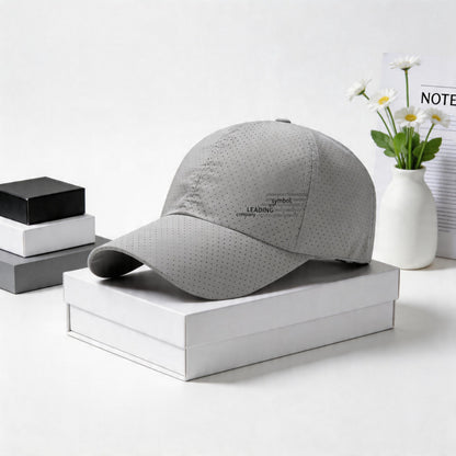 Unisex Sport Baseball Cap With Curved Brim, UV Protection, Made Of Polyester Featuring Gauze Craft