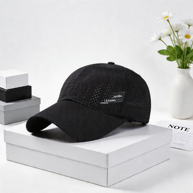 Unisex Sport Baseball Cap With Curved Brim, UV Protection, Made Of Polyester Featuring Gauze Craft