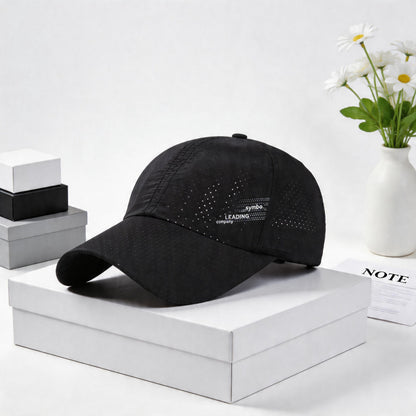 Unisex Sport Baseball Cap With Curved Brim, UV Protection, Made Of Polyester Featuring Gauze Craft