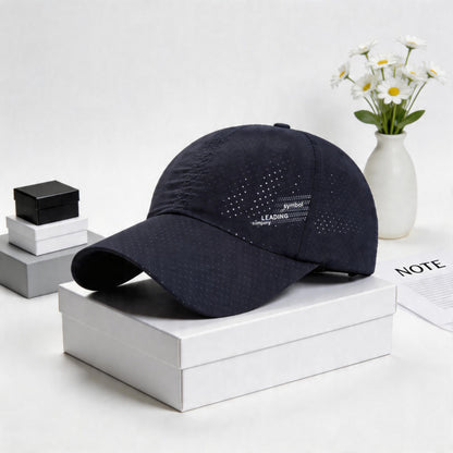 Unisex Sport Baseball Cap With Curved Brim, UV Protection, Made Of Polyester Featuring Gauze Craft