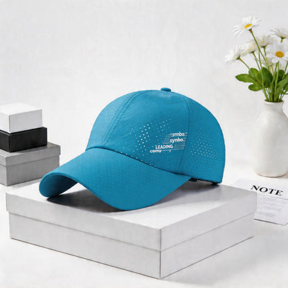 Unisex Sport Baseball Cap With Curved Brim, UV Protection, Made Of Polyester Featuring Gauze Craft