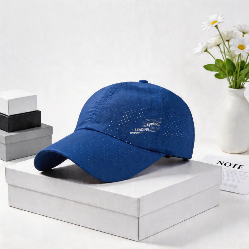 Unisex Sport Baseball Cap With Curved Brim, UV Protection, Made Of Polyester Featuring Gauze Craft