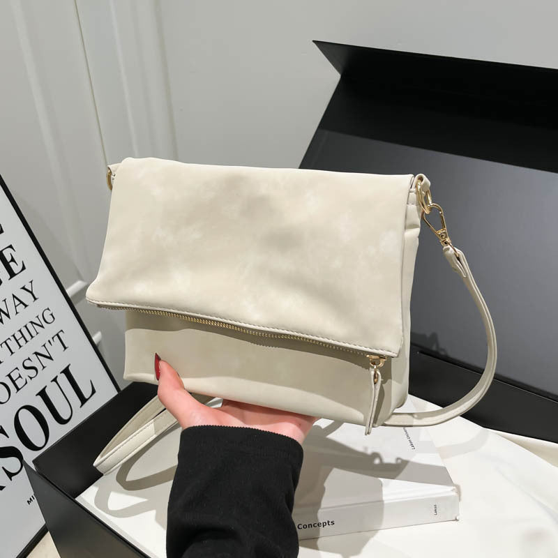 Women’s Square PU Leather Shoulder Bag With Sewing Thread Detail, Single Shoulder Strap, Perfect For Autumn