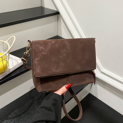 Women’s Square PU Leather Shoulder Bag With Sewing Thread Detail, Single Shoulder Strap, Perfect For Autumn