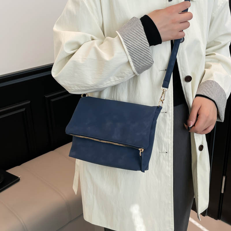 Women’s Square PU Leather Shoulder Bag With Sewing Thread Detail, Single Shoulder Strap, Perfect For Autumn