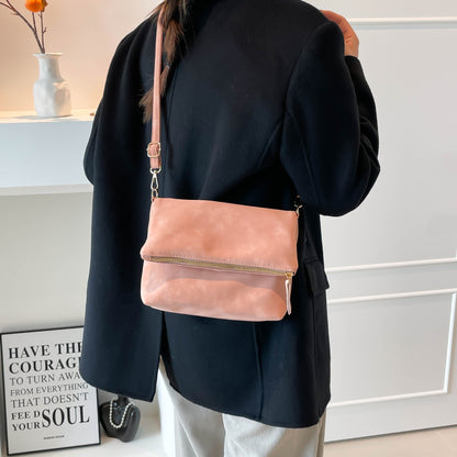 Women’s Square PU Leather Shoulder Bag With Sewing Thread Detail, Single Shoulder Strap, Perfect For Autumn