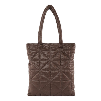Women’s Plaid Square Polyester Tote Bag With Top Handle, Stylish Underarm Bag For Winter