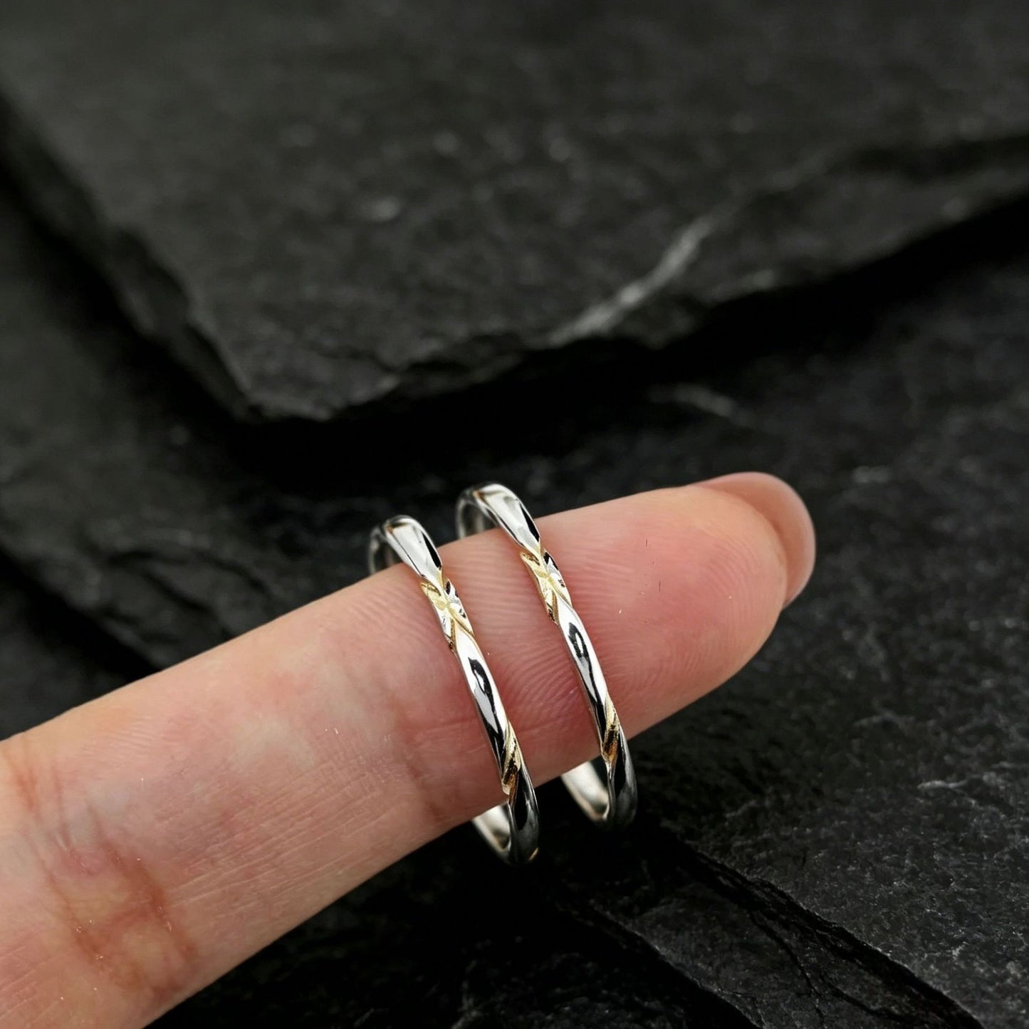 Simple Style 925 Sterling Silver Open Rings For Women With Electroplated Finish, Perfect Valentine's Day Gift