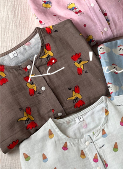 Baby General Dog Cotton Romper With Printing, Inelastic Fabric For Baby 9-12M (80cm)