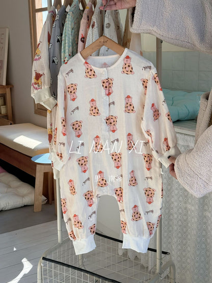 Baby General Dog Cotton Romper With Printing, Inelastic Fabric For Baby 9-12M (80cm)