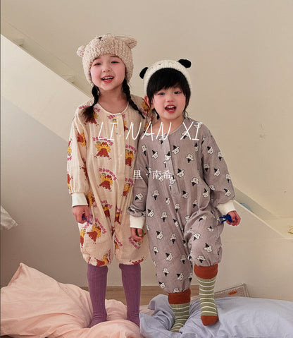 Baby General Dog Cotton Romper With Printing, Inelastic Fabric For Baby 9-12M (80cm)