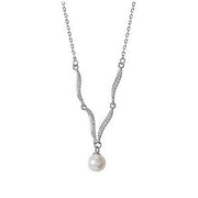 Pearl Necklace White Gold Color