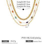 One-piece/three-layer Stacked Necklace Set