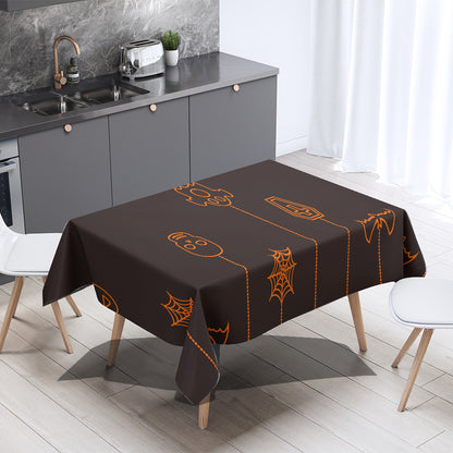 Nordic Style Halloween Tablecloth In Polyester With Printing Pattern, Perfect For Home Decor And Party Use