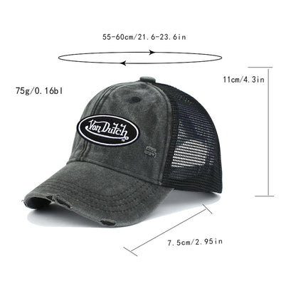 Unisex Wide Brim Baseball Cap With UV Protection Featuring Embroidery In Polyester Material