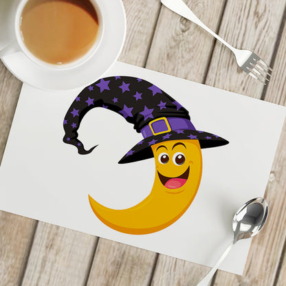 Nordic Style Halloween Pattern Polyester Placemat, Ideal For Halloween Party Tablecloth And Dining Use
