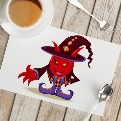 Nordic Style Halloween Pattern Polyester Placemat, Ideal For Halloween Party Tablecloth And Dining Use