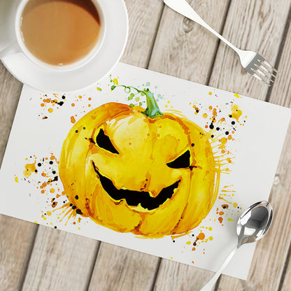 Nordic Style Halloween Pattern Polyester Placemat, Ideal For Halloween Party Tablecloth And Dining Use