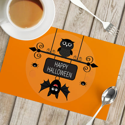 Nordic Style Halloween Pattern Polyester Placemat, Ideal For Halloween Party Tablecloth And Dining Use