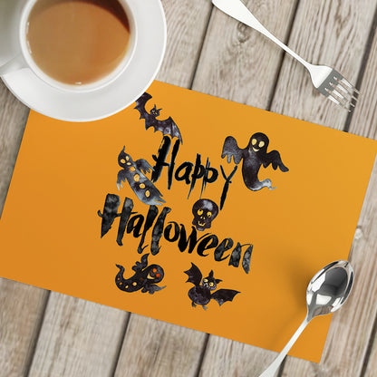 Nordic Style Halloween Pattern Polyester Placemat, Ideal For Halloween Party Tablecloth And Dining Use