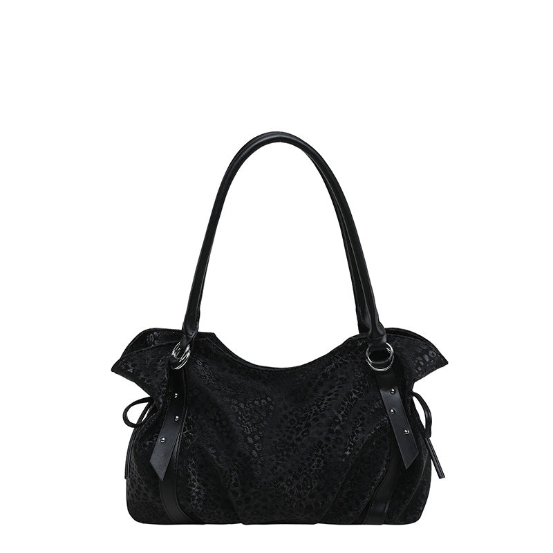 Women’s Square PU Leather Tote Bag With Sewing Thread Detail, Featuring Folds Design, Perfect For Autumn